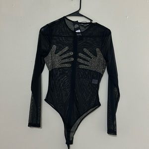Mesh Hand Print Bodysuit